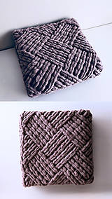 Detský textil - Ručne pletená puffy deka cik-cak - 16273288_