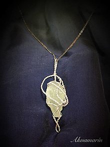 Náhrdelníky - náhrdelník s akvamarínom - 16272700_