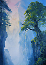 Obrazy - "green mountains" 70x100 - 16271015_