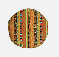 Úžitkový textil - Meditačný vankúš s pohánkovými šupkami Hrdzavá India - nízky - 16272126_
