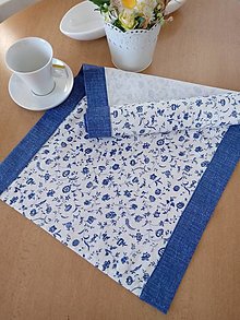 Úžitkový textil - Bavlnený obrus-modrý - 16271054_