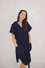 Župany - Timeless 'wafle' župan  (L/XL - Modrá) - 16273424_