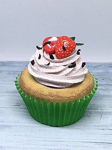 Dekorácie - Dekorácia cupcake-minitortička s jahodami* - 16275570_