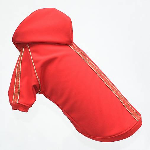 Červená softshellová bunda pre psa  DOTTY