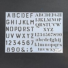 Nástroje - Šablóna - A4 - abeceda, číslice, 2 typy - 16274437_