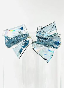 Náušnice - Recyklované CD - jedinečné modré holografické náušnice - 16275049_