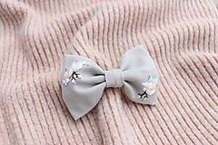 Ozdoby do vlasov - Vyšívané mašličky Šalvia ♡ (ruže) - 16274618_