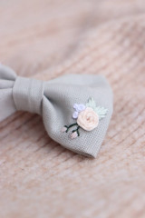 Ozdoby do vlasov - Vyšívané mašličky Šalvia ♡ (ruže) - 16274620_