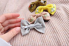 Ozdoby do vlasov - Vyšívané mašličky Šalvia ♡ (ruže) - 16274621_