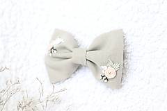 Ozdoby do vlasov - Vyšívané mašličky Šalvia ♡ (ruže) - 16275218_