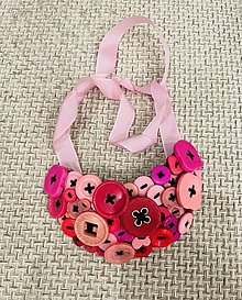 Náhrdelníky - Ružový gombíkový náhrdelník - 16276879_