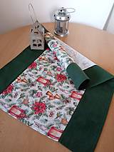 Úžitkový textil - Vianočný obrus-lampáše - 16274400_