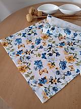 Úžitkový textil - Letný obrus-modré orchidey - 16274440_