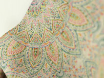 Šatky - Elegantná dámska šatka z exkluzívneho premium vzorovaného 100% ľanu "Mandala" - 16278298_