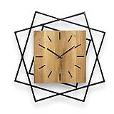 Hodiny - Kovové hodiny s dubovým drevom LOFT - 16278529_