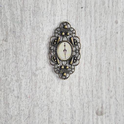 Polotovary - Kovový rámik staromosadz-RM024 / 5cmx2,5cm/ - 16277390_