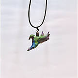 Náhrdelníky - Prívesok / Náhrdelník kolibrík vták - 16279511_