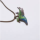 Náhrdelníky - Prívesok / Náhrdelník kolibrík vták - 16279514_