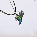 Náhrdelníky - Prívesok / Náhrdelník kolibrík vták - 16279517_
