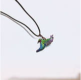 Náhrdelníky - Prívesok / Náhrdelník kolibrík vták - 16279519_