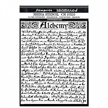 Nástroje - Šablóna Stamperia - 20x25 cm - staré písmo, alchýmia - 16281279_