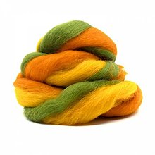 Textil - Vlna na plstenie, 100% merino, 20g, viacfarebná (jarný mix) - 16281599_