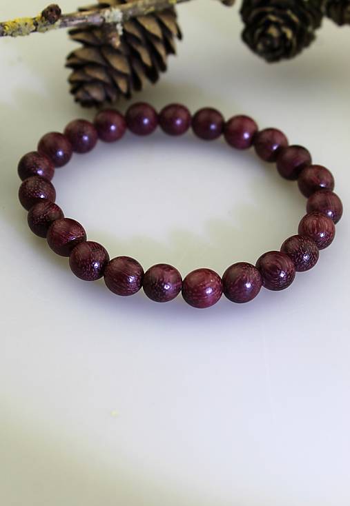 Náramky - santalový náramok - drevené korálky náramok - 16281974_