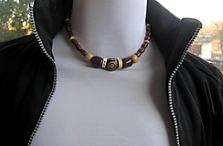 Pánske šperky - Pánsky náhrdelník okolo krku drevený, č. 3836 - 16281485_