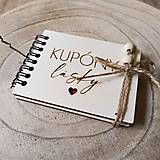 Papier - Valentínske notesíky "Kupóny lásky" - 16282706_
