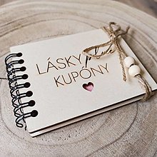 Papier - Valentínske notesíky "Kupóny lásky" - 16282691_