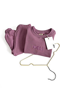 Detské oblečenie - Detská mikina s menom MELI - lavender - 16282608_
