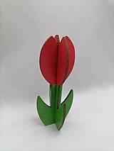Polotovary - Farebný tulipán z dreva - 16282537_