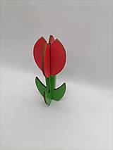 Polotovary - Farebný tulipán z dreva - 16282538_