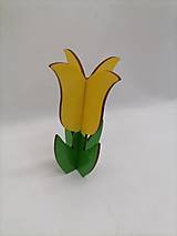 Polotovary - Farebný tulipán z dreva - 16282540_