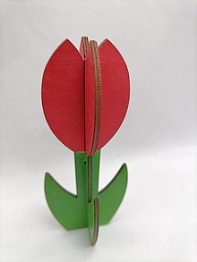 Polotovary - Farebný tulipán z dreva - 16282536_