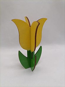 Polotovary - Farebný tulipán z dreva - 16282539_