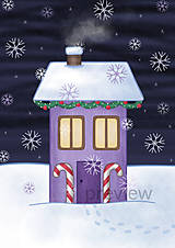 Kresby - Vianočný domček - digitálna kresba (vysoký lízatkový) - 16282003_