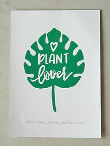 Grafika - PLANT LOVER, zelená - 16285526_