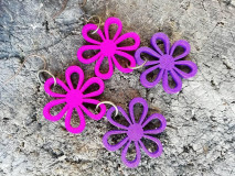 Náušnice - Náušničky lúčnej víly fialovo ružové - 16284676_