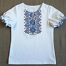 Detské oblečenie - Folklórne dievčenské tričko - 16285583_