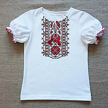 Detské oblečenie - Folklórne dievčenské tričko - 16285585_