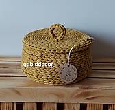 Úložné priestory & Organizácia - Handmade háčkovaný košík z kvalitných šnúr - 16283909_