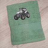Úžitkový textil - Detské uteraky- čierno biely traktor - 16284120_
