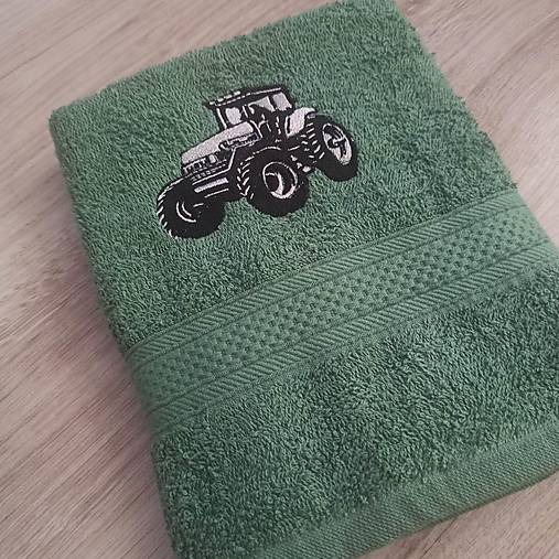 Úžitkový textil - Detské uteraky- čierno biely traktor - 16284116_