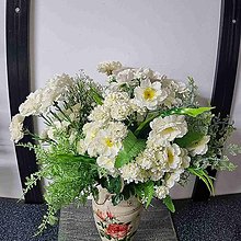 Iný materiál - Kytica z bielych kvetov - dekorácia - 16287489_