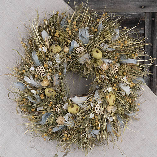 Dekorácie - Veľkonočný venček - 16286895_