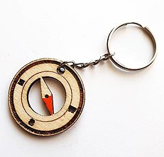 Kľúčenky - Kľúčenka s kompas (imitácia) - 16286327_