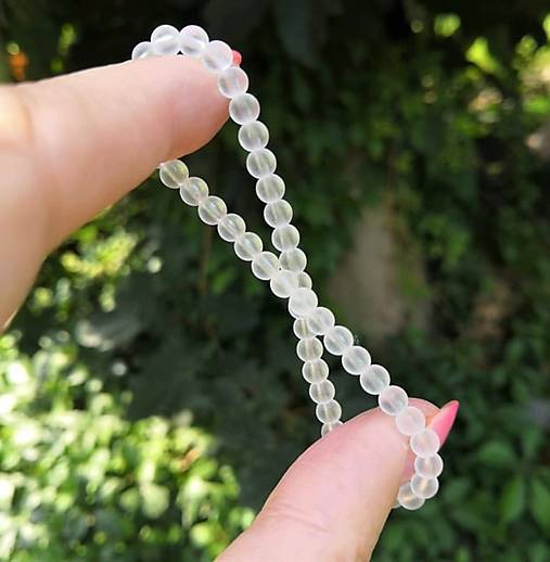 Náramky - Náramok*krišťál*matný*0,4 cm*tenký - 16287852_