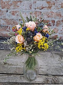 Dekorácie - Svadobná výzdoba zo sušených kvetov a stabilizovaných ruží - 16290698_