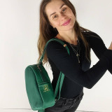 Baxie handmade Emerald zamatový ruksak, zamatový batoh every day, zelený, smaragdový zamatový ruksak